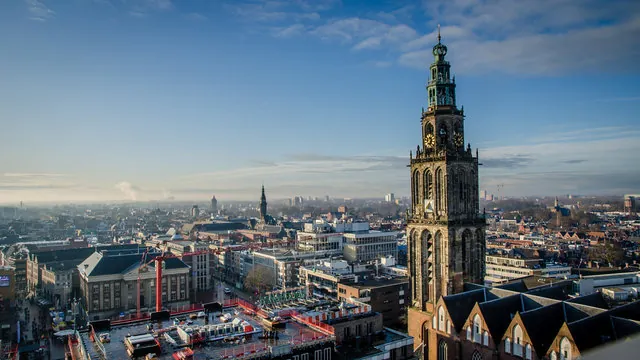 Groningen stad centrum met Martinitoren